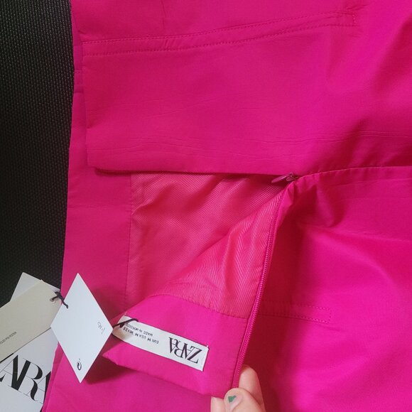 BNWT Zara Fuschia Pencil Skirt, sz Medium - Picture 9 of 10